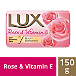 Lux Beauty Soap For Glowing Skin Soap - Rose & Vitamin E 150 g Carton