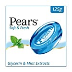 Pears Soft & Fresh Glycerine & Mint Extracts Bathing Bar, 98% Pure 125 g