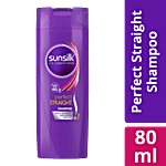 Sunsilk Perfect Straight Hair Shampoo - with Silk Protein, For Sleeker, Straighter Hair, Straight Lock Technology 80 ml 