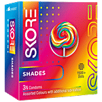 Skore Assorted Colours & Dotted Shades Condoms 3 pcs