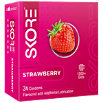 Skore Dotted & Colored Condoms - Strawberry Flavored 3 pcs 