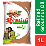 Gemini Refined Groundnut Oil 1 L Pouch