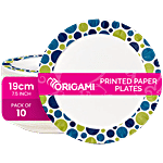 Origami Printed Paper Plates 10 pcs