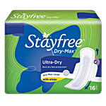 STAYFREE Sanitary Pads - Dry-Max Ultra-Dry, with Wings 16 Pads