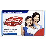 Lifebuoy Care Soap Bar, 100% Stronger Germ Protection, Active Silver Formula 41 g 
