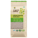 Organic Tattva Organic Urad Dal/Uddina Bele - White 500 g Pouch