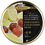 Simpkins  Travel Sweets - Citrus Lemon & Sour Cherry 200 g Tin