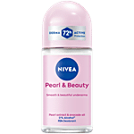 Nivea Pearl & Beauty Women Deodorant Roll On - For Smooth & Beautiful Underarms, 48h Protection 50 ml Bottle