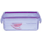 Princeware Click N Seal Rectangular Microwaveable Plastic Container - L5913-VL 490 ml
