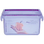 Princeware Click N Seal Rectangular Microwaveable Plastic Container - L5914-VL 730 ml