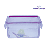 Princeware Click N Seal Square Microwaveable Plastic Container - L5942-VL 620 ml 