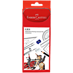 Faber castell Gr-8 Geometry Box For School 163020 - Mathematics Drawing Instruments 1 pc (Set of 9)