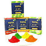 Tota Raw Organic Gulal For Holi - Non-Toxic, Skin Safe, Eco-Friendly 160 g (4 x 40 g each)