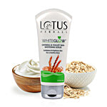 Lotus Herbals WhiteGlow Skin Brightening Oatmeal & Yogurt Scrub, Gentle Exfoliator 100 g