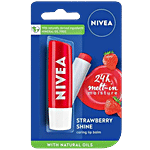 Nivea Strawberry Shine Caring Lip Balm - With Natural Oils 4.8 g