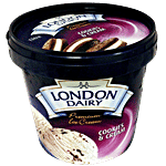 London Dairy Premium Ice Cream - Cookies & Cream 1 L Tub