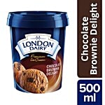 London Dairy Premium Ice Cream - Chocolate Brownie Delight 500 ml Tub