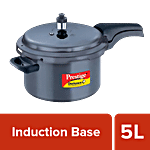Prestige Deluxe Plus Hard Anodised Outer Lid Pressure Cooker - Induction Base, Black, 20351 5 L 