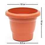 Kr Green Planter - No. 1 (Pack of 6) Open Dia 10 cm Bottom Dia 6.8 cm Height 10 cm