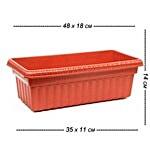 Kr Window Planter - Rectangular Upper 40 X 18 cm Bottom 35 X 11 cm Height 14 cm