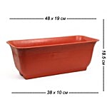 Kr Window Planter - Rectangular Irish Upper 48 X 19 cm Bottom 38 X 10 cm Height 18.5 cm