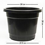Kr Nursery Pot - Black Open Dia 30 cm Bottom Dia 22.5 cm Height 26 cm