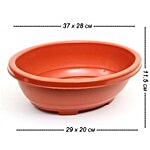 Kr Bonsai / Oval Tray Upper 37 x 28 cm Bottom 29 x 20 cm