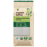 Organic Tattva Sonamasuri Rice/Tandul - White Polished 1 kg Pouch