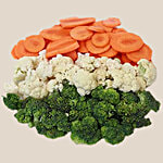 fresho! Carrots Sliced, Broccoli Florets and Cauliflower Florets 220 g