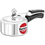 Hawkins Aluminium Inner Lid Pressure Cooker - Bakelite Handle, Silver, Classic, CL15 1.5 l