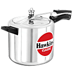 Hawkins Classic Aluminium Inner Lid Pressure Cooker - With Handle, Silver, CL65 6.5 L