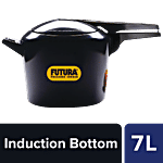 Hawkins Futura Hard Anodised Aluminium Pressure Cooker - Induction Base, Black, FP7T 7 L