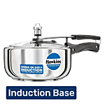 Hawkins HSS3W Inner Lid Pressure Cooker - Stainless Steel, Bakelite Handle, Silver, Induction 3 L