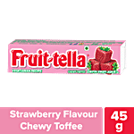 Fruit-Tella  Strawberry Flavour Chewy Toffee Stick - With Fruit Juice 45 g