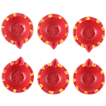 Inspiredkraft Natural Clay mini Diya 6 pcs
