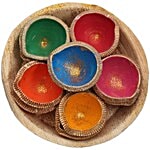 Inspiredkraft Diya with tray -Small 11 pcs