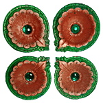 Inspiredkraft Designer clay Diya 4 Pcs