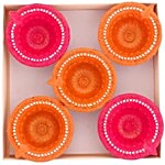 Inspiredkraft Plain Diya 5 pcs