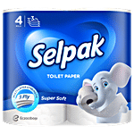 Selpak Super Soft Toilet Paper - 3 Ply, Multi-layer Strength 1 pc (4 Rolls)