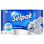 Selpak Super Soft Toilet Paper - 3 Ply, Multi-layer Strength 1 pc (12 Rolls)