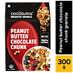Cocosutra Cereal - Granola, Peanut Butter Chocolate Chunk, Breakfast Cereal With Oats, Nuts, Seeds & Dry Fruits 300 g