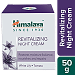 Himalaya Revitalizing Night Cream - White Lily & Tomato, For Dry to Combination Skin, Free from Alcohol & Parabens 50 g