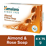 Himalaya Almond & Rose Soap 75 g Carton (Pack Of 4)