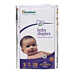 Himalaya Baby Baby Diapers - Small, Upto 7 kg, With Anti-Rash Shield 28 pcs Pouch