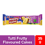 Parle Happy Happy Cake - Tutti Frutty Flavoured 35 g Pouch