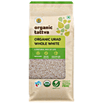 Organic Tattva Urad Dal/Uddina Bele Whole White 1 kg Pouch