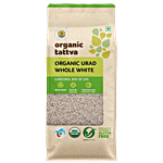 Organic Tattva Urad Dal/Uddina Bele Whole White 500 g Pouch