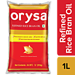 Orysa Refined Rice Bran Oil - Naturally Rich in Gamma Oryzanol 1 L Pouch