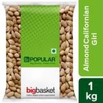 BB Popular Almond/Badam - Californian, Giri 1 kg Pouch