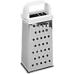 Fackelmann 4-Sided Stainless-Steel Kitchen Grater - Ideal For Slicing, Grating, Shredding & Zesting 1 pc